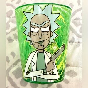 Rick And Morty Adult Swim”Riggety Wrecked"2020 Cartoon Network Green Shot Glass